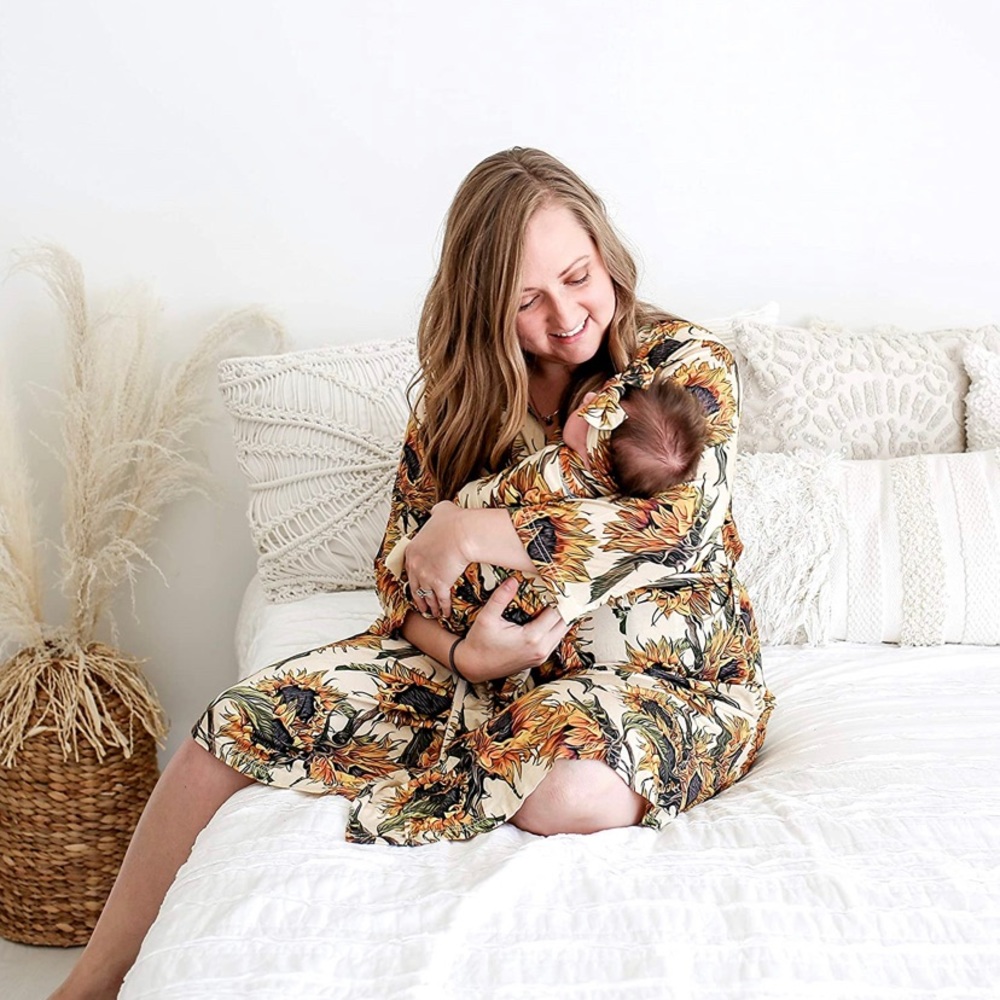 posh peanut mama robe arev Womens sunflower size M - Picture 2 of 2